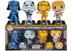Funko Pop! Star Wars Darth Vader, Luke Skywalker, C-3PO and Stormtrooper 4-pack