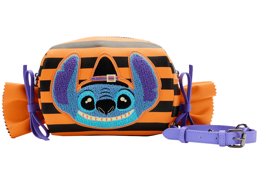 Loungefly: Lilo and Stitch Striped Halloween Candy Wrapper Cross Body