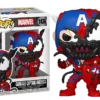 "Versterk je verzameling met de Funko Pop! Marvel Carnage Captain America #1436. Een epische mix van twee iconische helden! Shop nu bij Funkoonwheels.nl!"