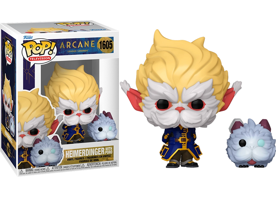 fun80193 Funko Pop Arcane League of Legends Heimerdinger with Poro 1605 Funko on Wheels