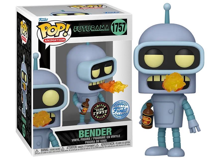 Funko Pop! Futurama: Bender with Fire Breath #1757 Glow Chase