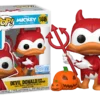 Funko Pop van Donald Duck als Duivel met pompoen.