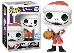 Funko Pop van Santa Jack uit Disney's The Nightmare Before Christmas met een Jack-O-Lantern.